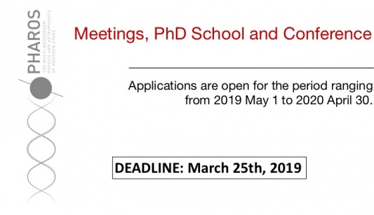 PHAROS Open Call to host Meetings, a PhD School and the Annual Conference